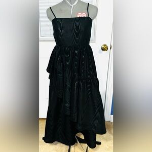 kate spade Black tiered ruffle dress.